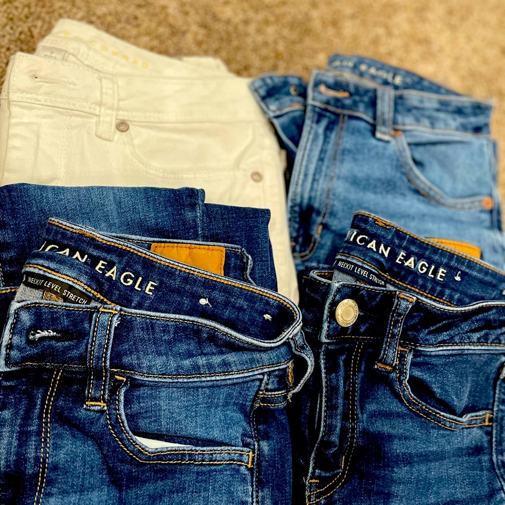 Size 2 Skinny Jeans Lot ( 3 American Eagle + 1 Lauren Conrad)